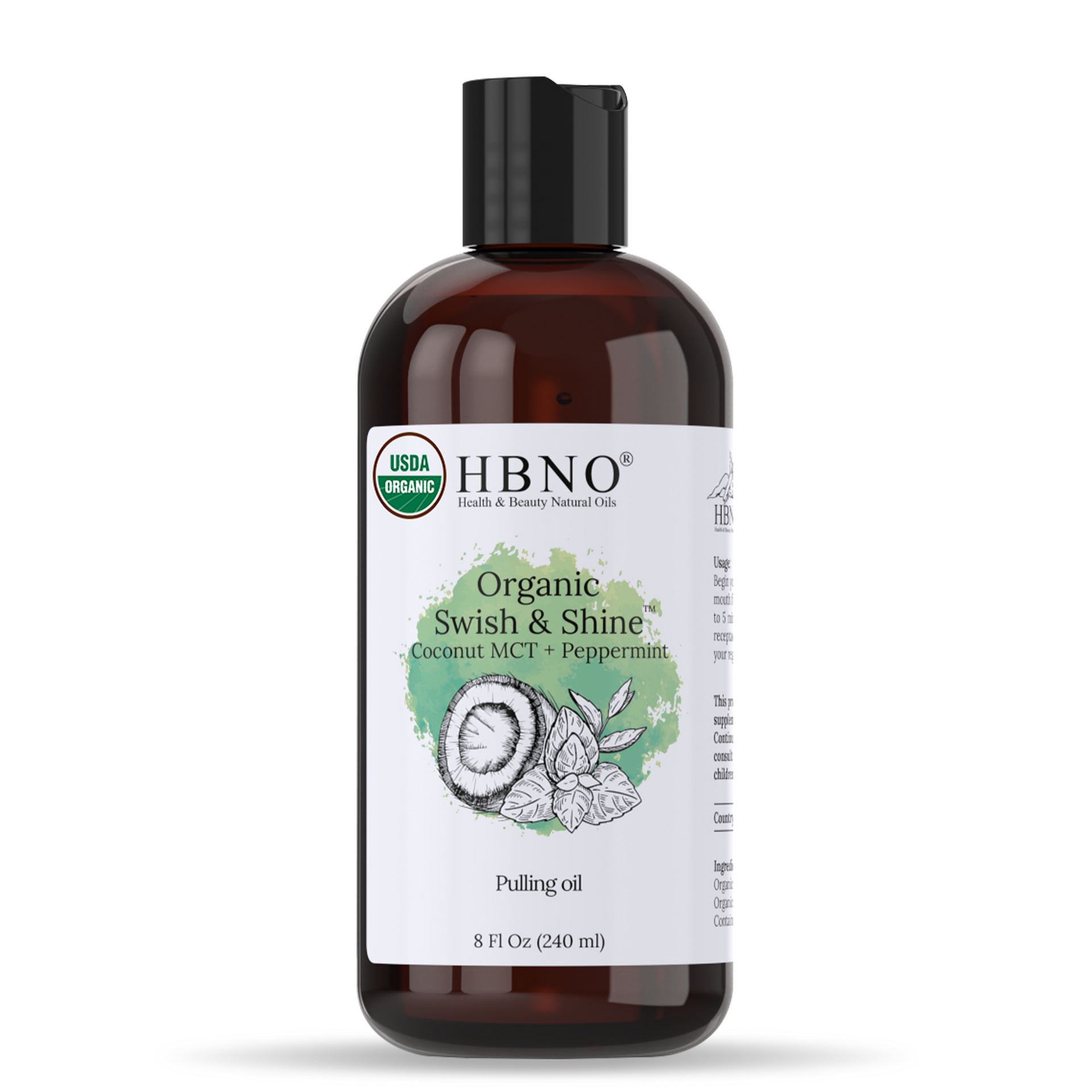 Organic Swish & Shine Coconut MCT + Peppermint