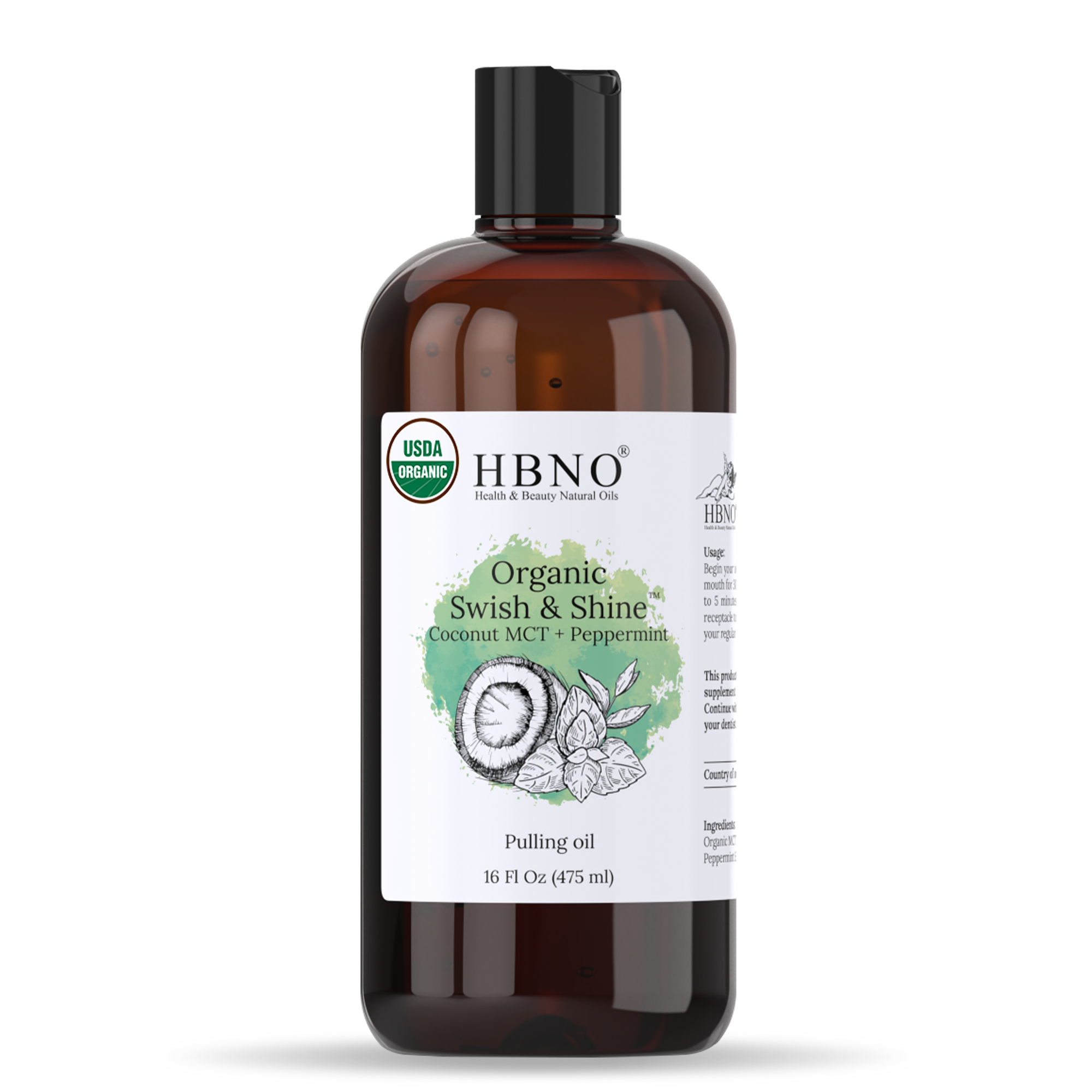 Organic Swish & Shine Coconut MCT + Peppermint