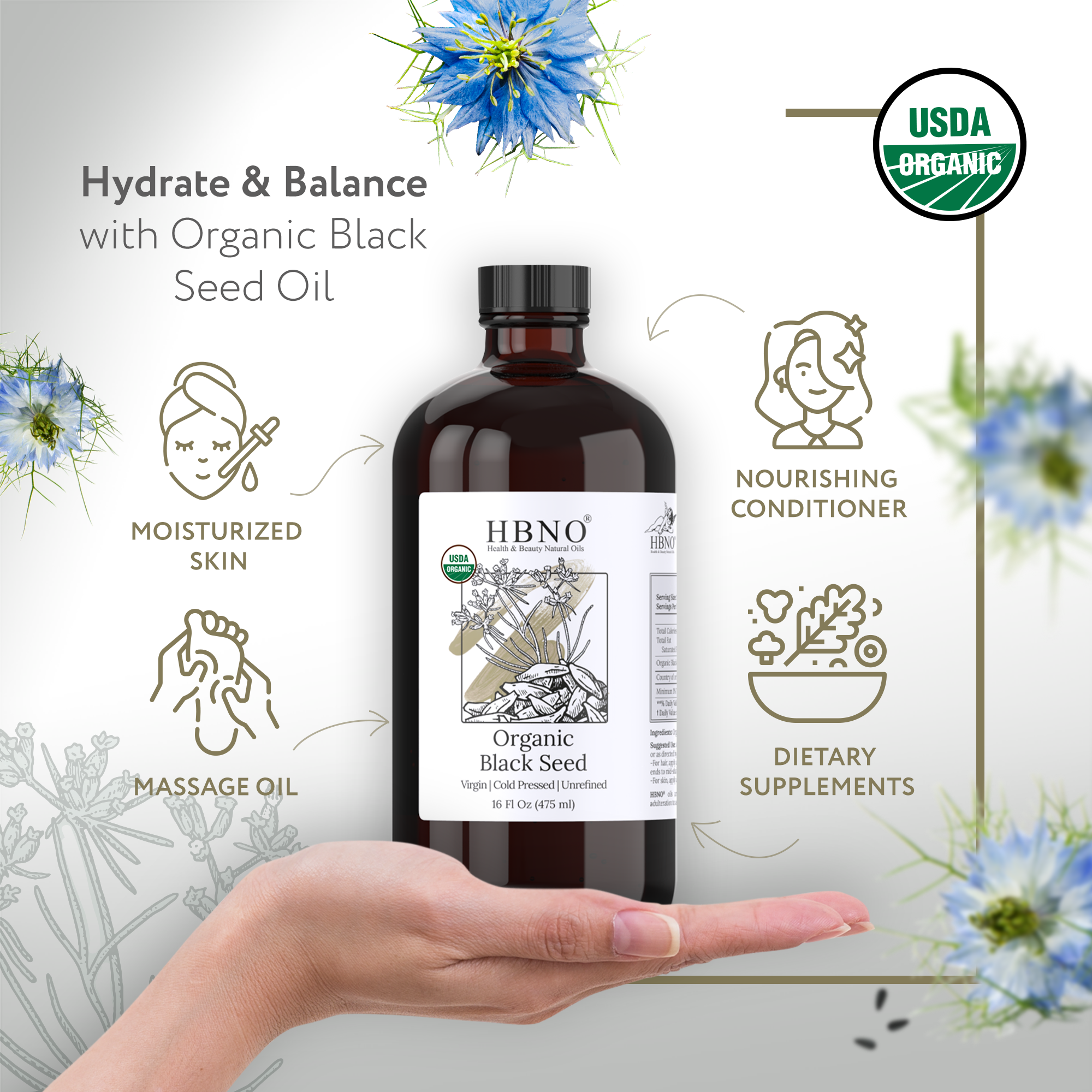 Black Seed Carrier Oil Virgin Unrefined Organic
