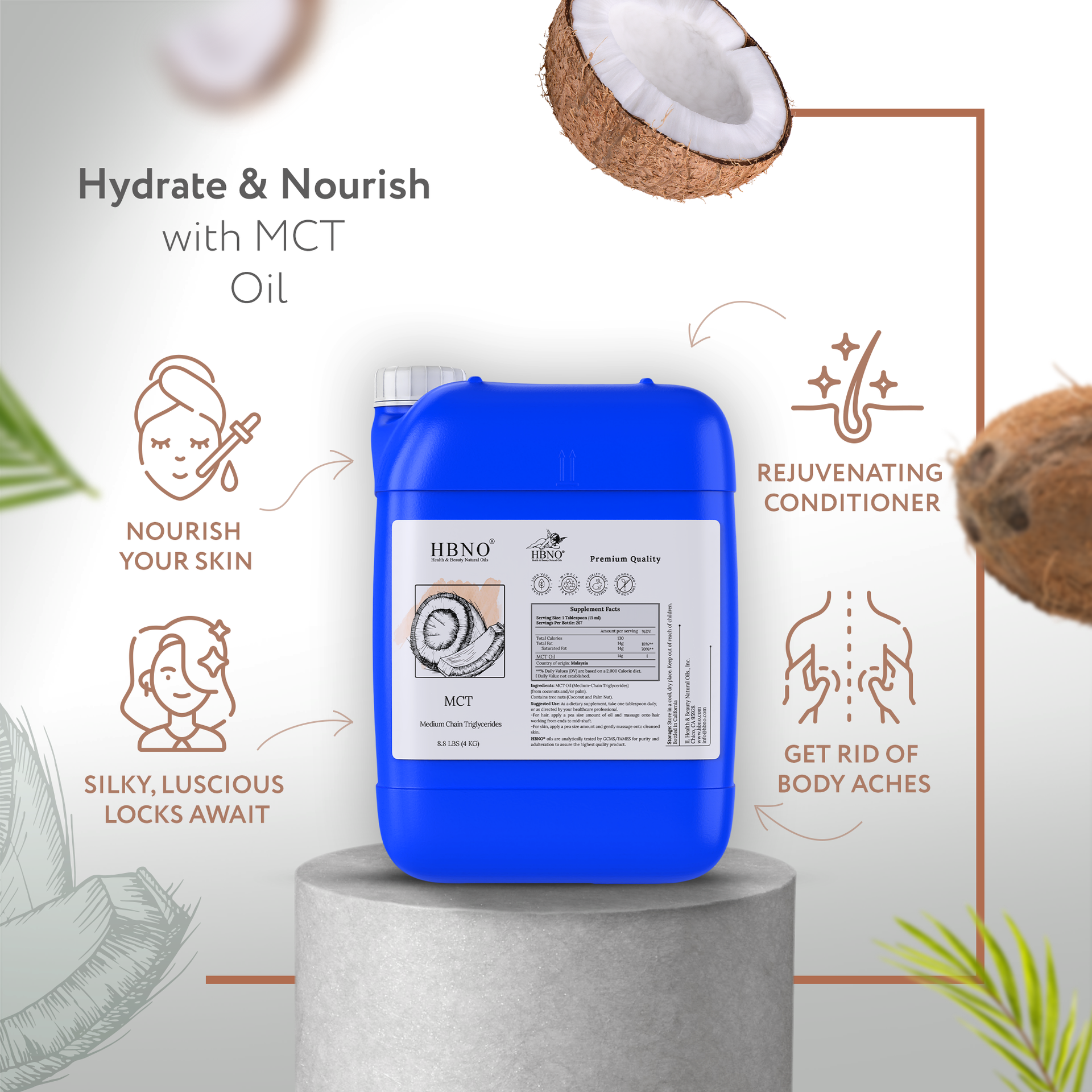 Fractionated Coconut (MCT) Carrier Oil
