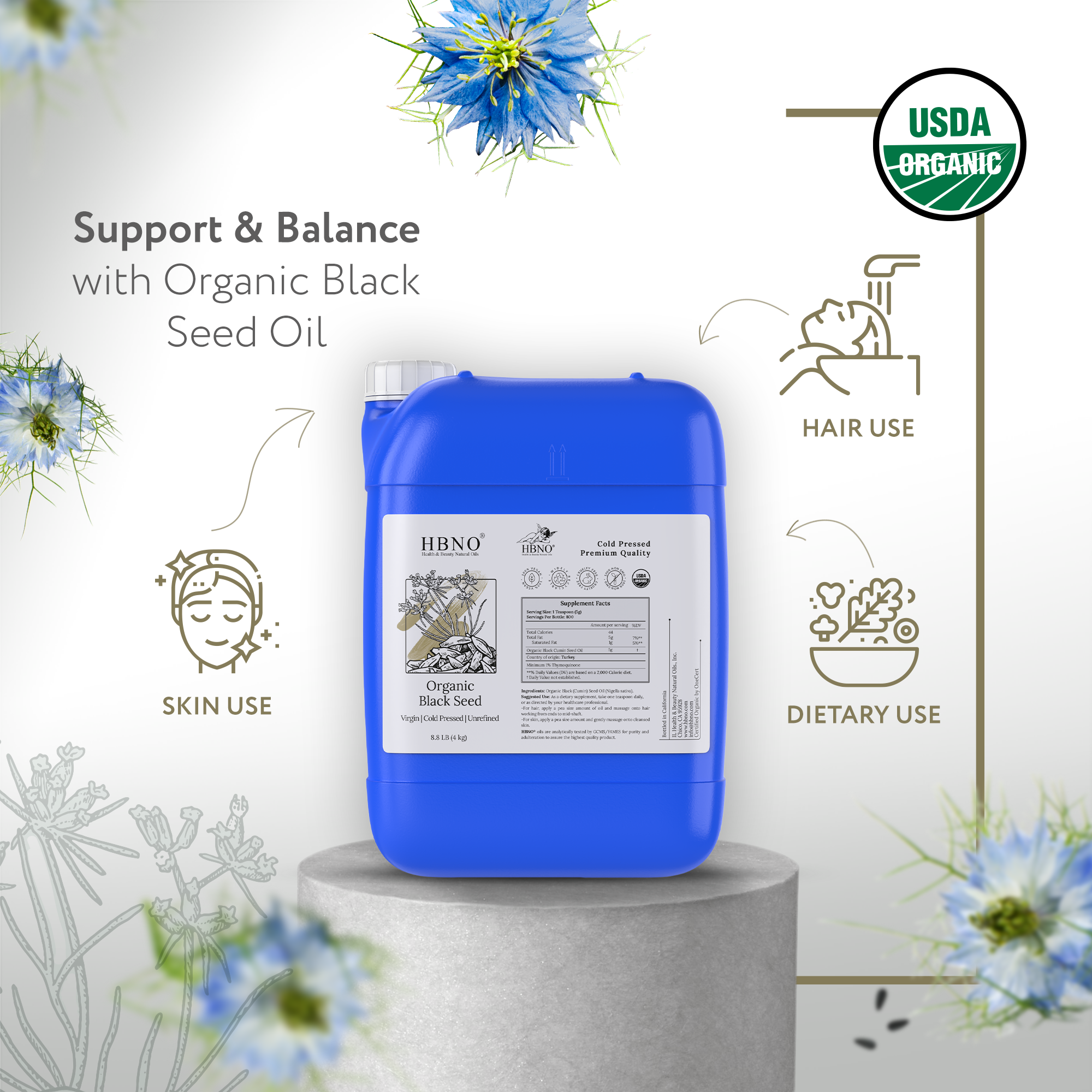 Black Seed Carrier Oil Virgin Unrefined Organic