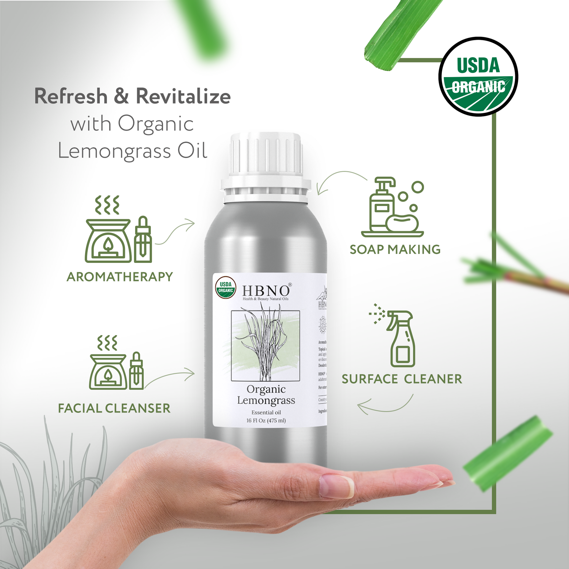 Organic Lemongrass Essential Oil