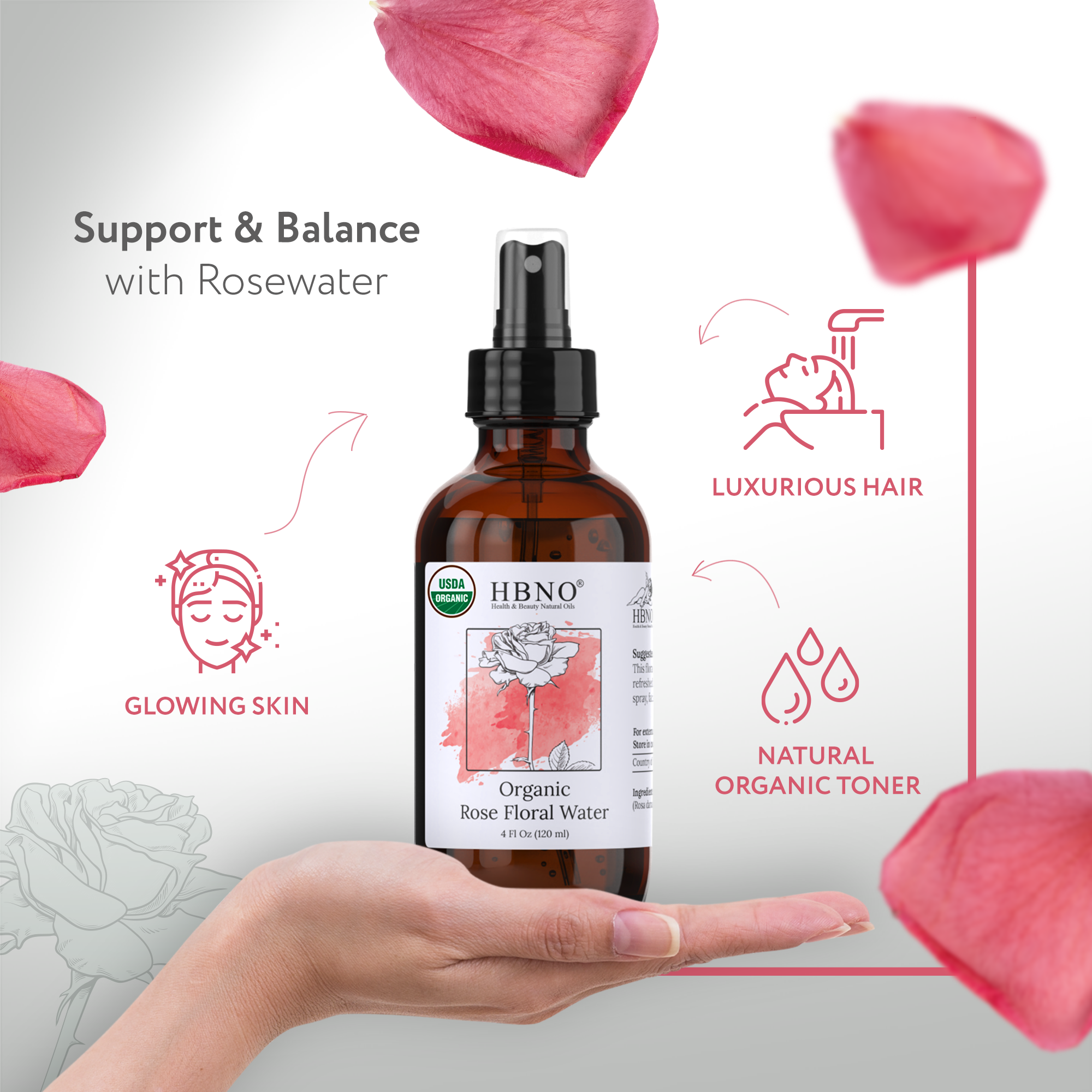 Rose Floral Water Organic