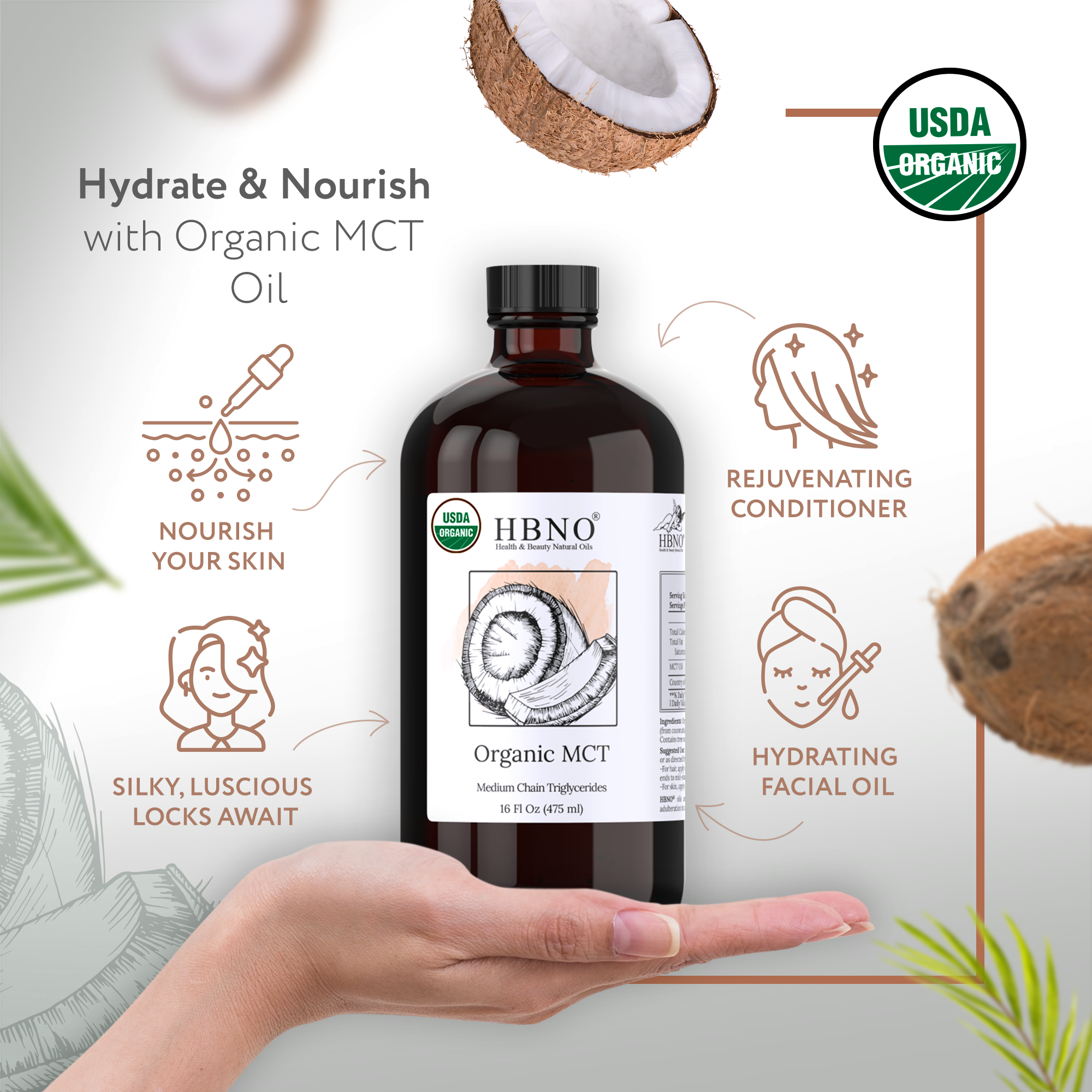 Fractionated Coconut (MCT) Carrier Oil Organic