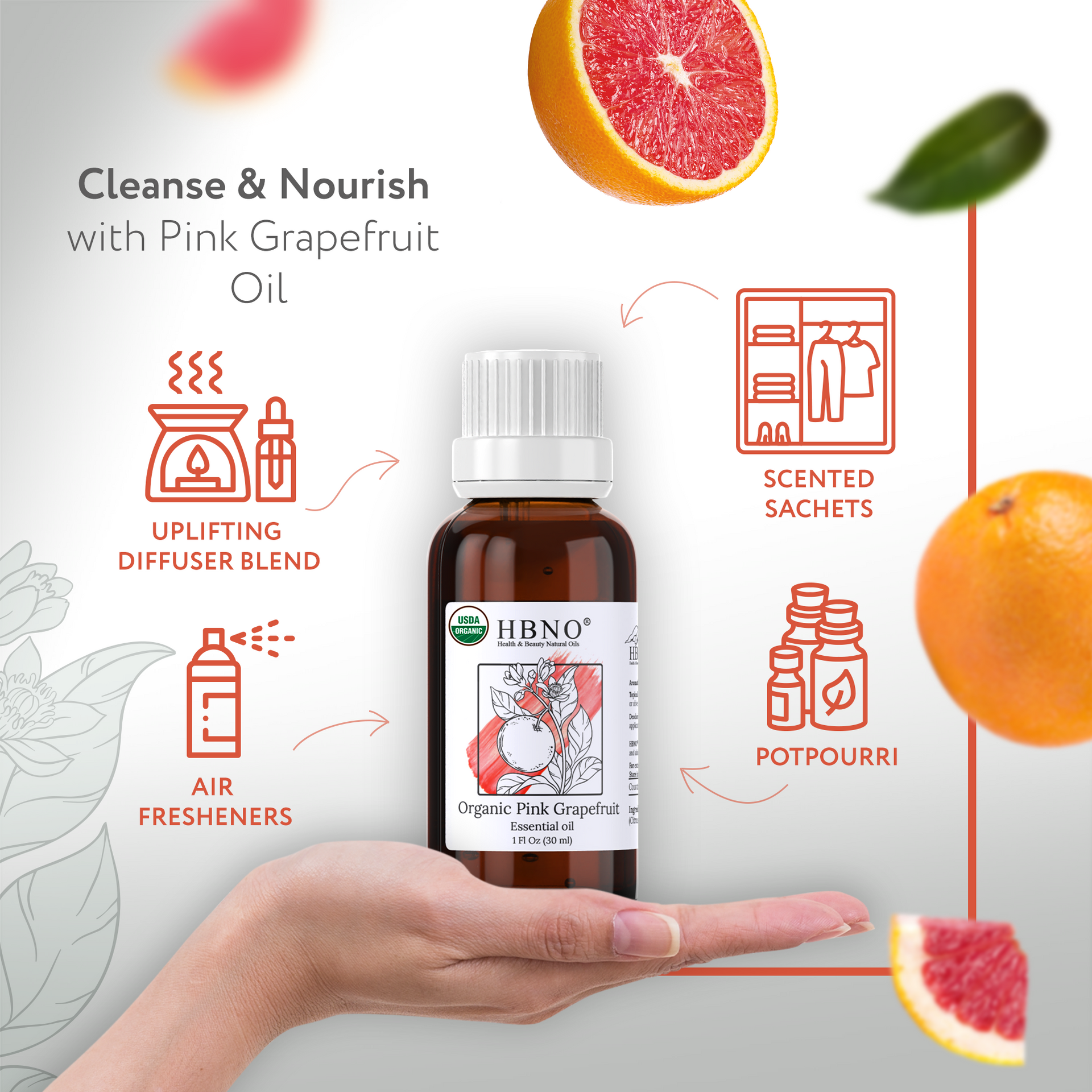 Grapefruit Pink Essential Oil Organic