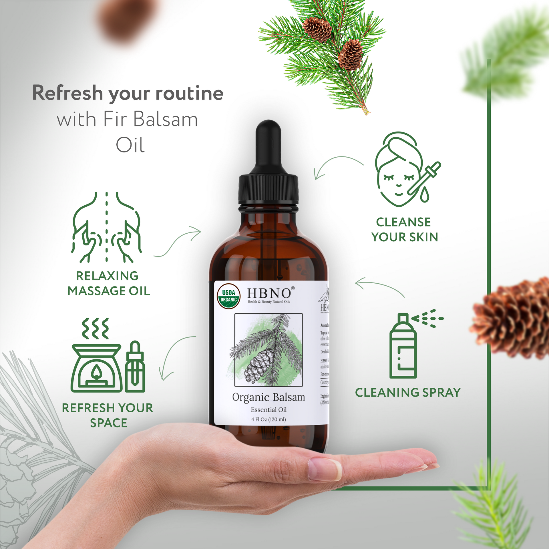 Balsam Fir Leaf Essential Oil Organic