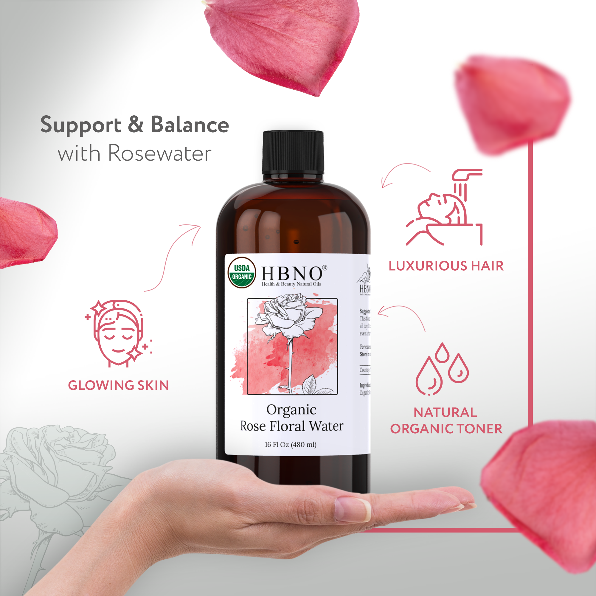 Rose Floral Water Organic