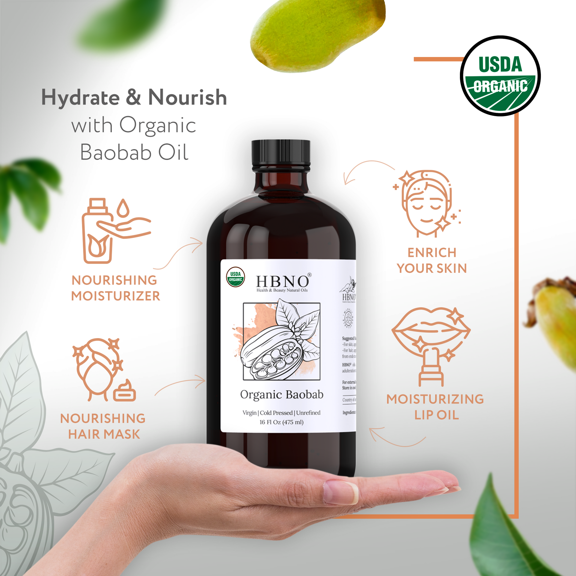 Baobab Carrier Oil Virgin Organic