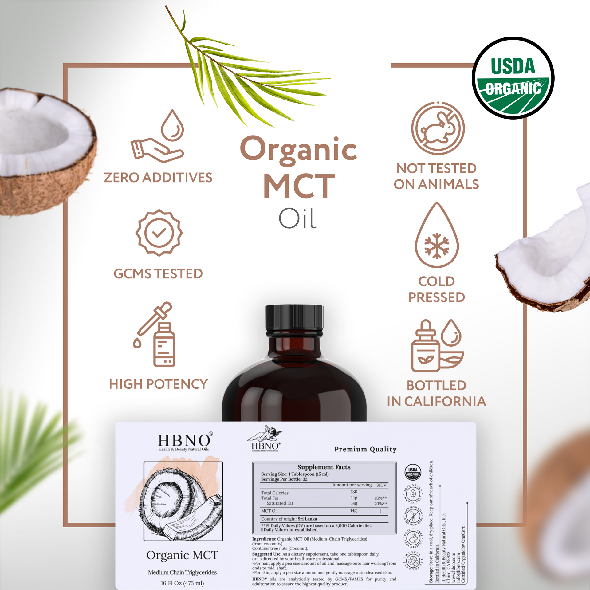 Fractionated Coconut (MCT) Carrier Oil Organic
