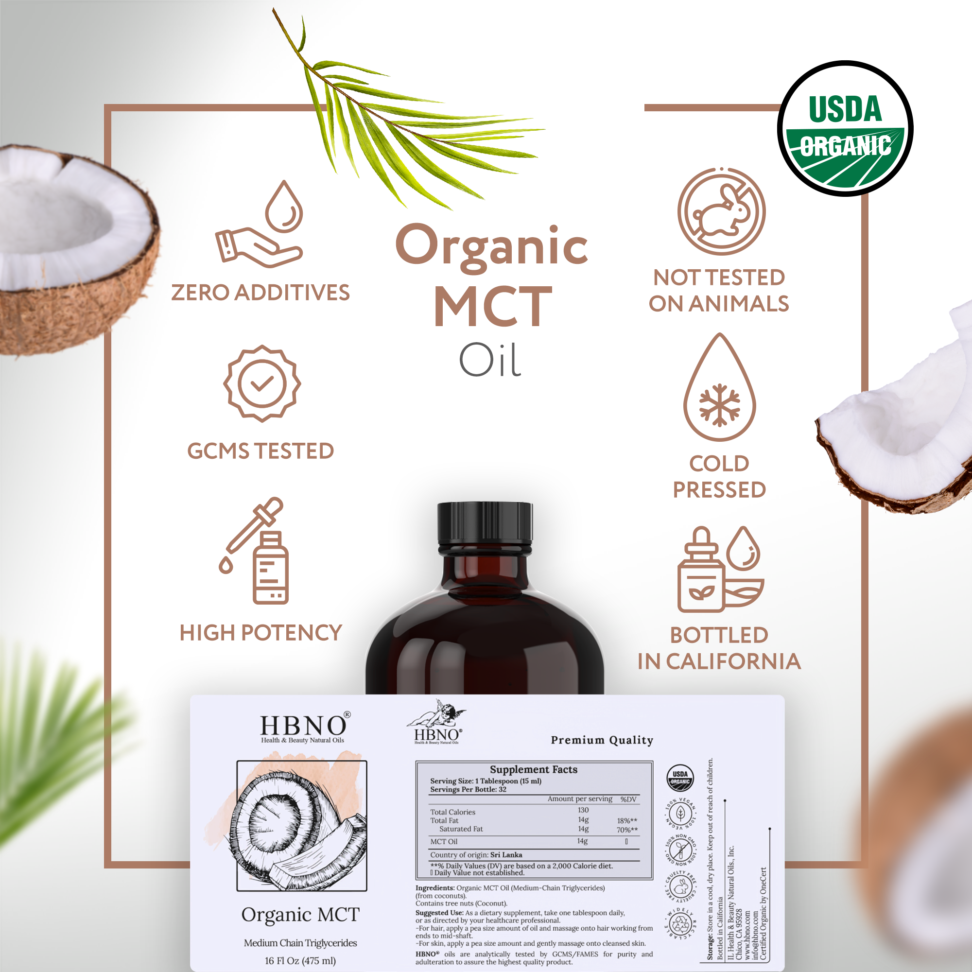 Fractionated Coconut (MCT) Carrier Oil Organic