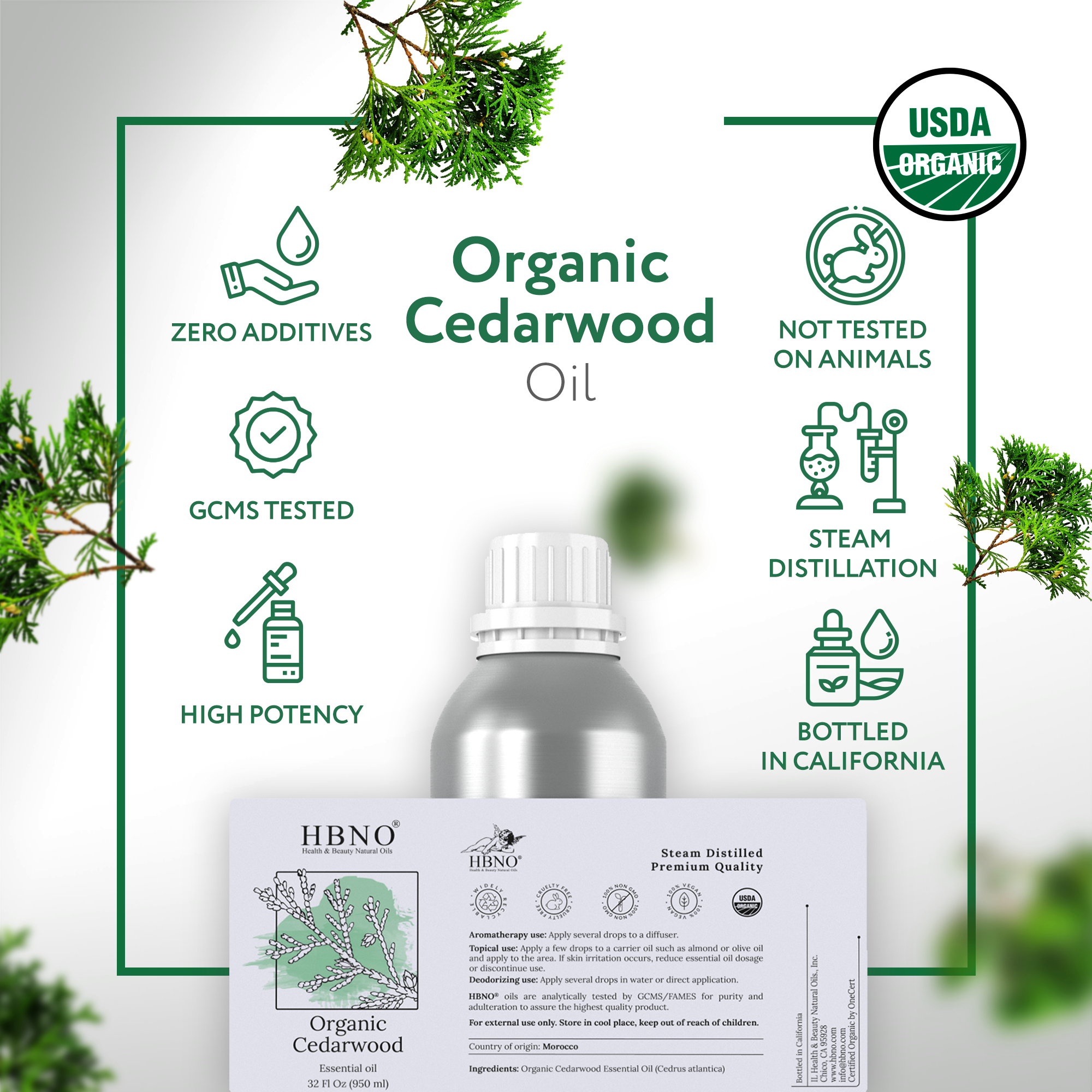 Cedarwood Atlas Essential Oil Organic