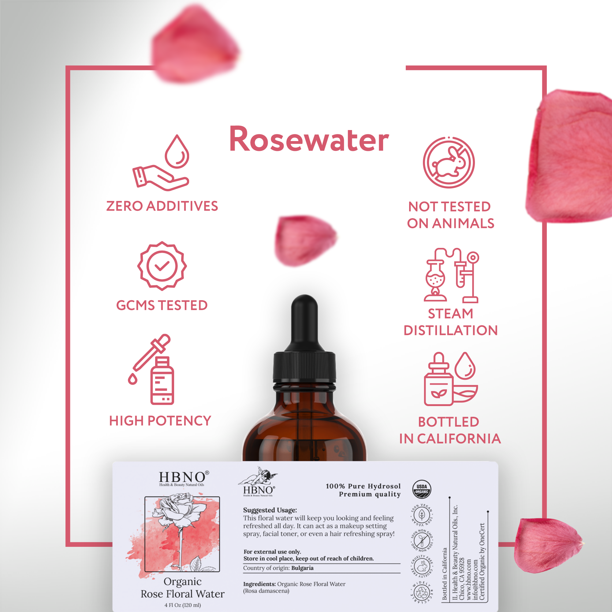 Rose Floral Water Organic