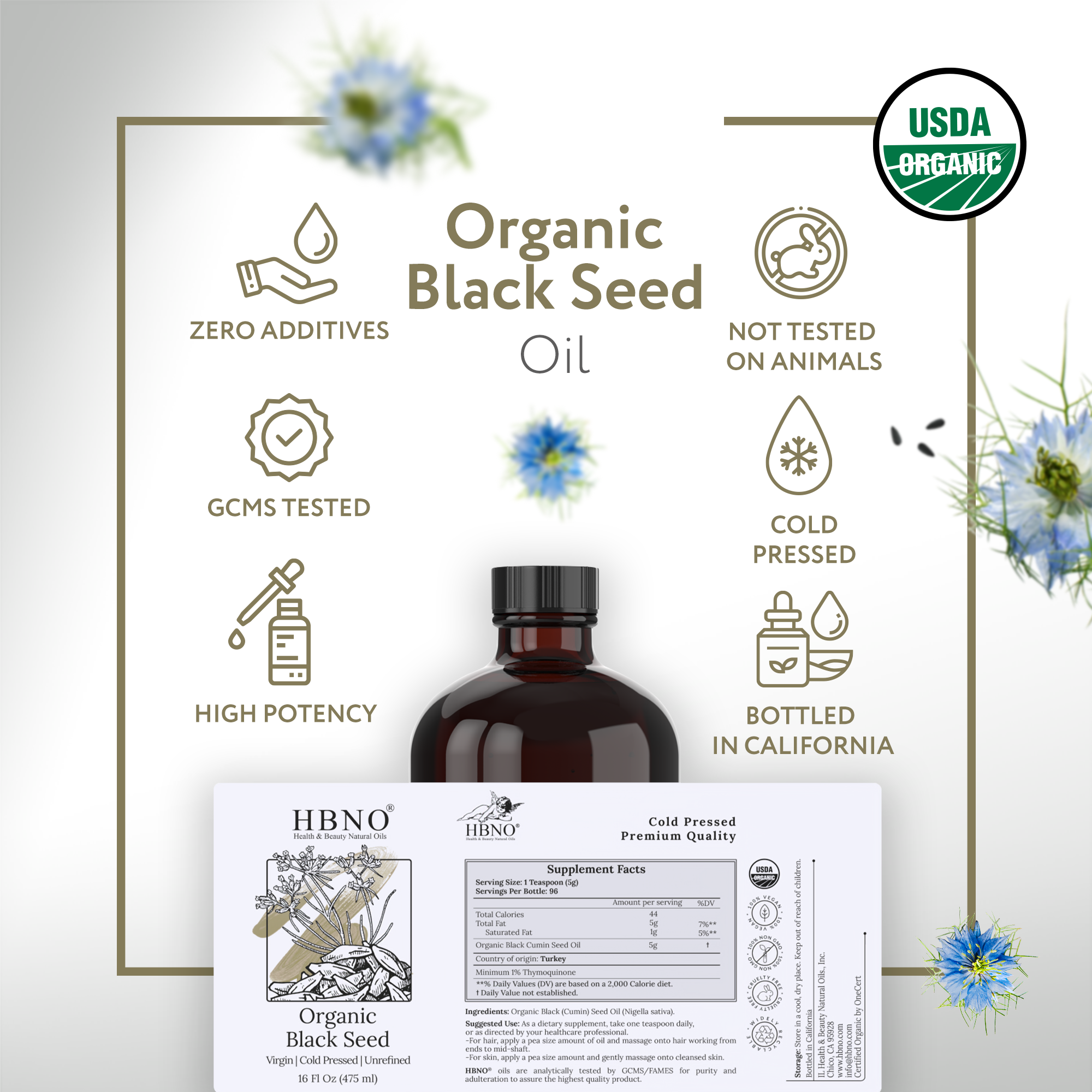 Black Seed Carrier Oil Virgin Unrefined Organic