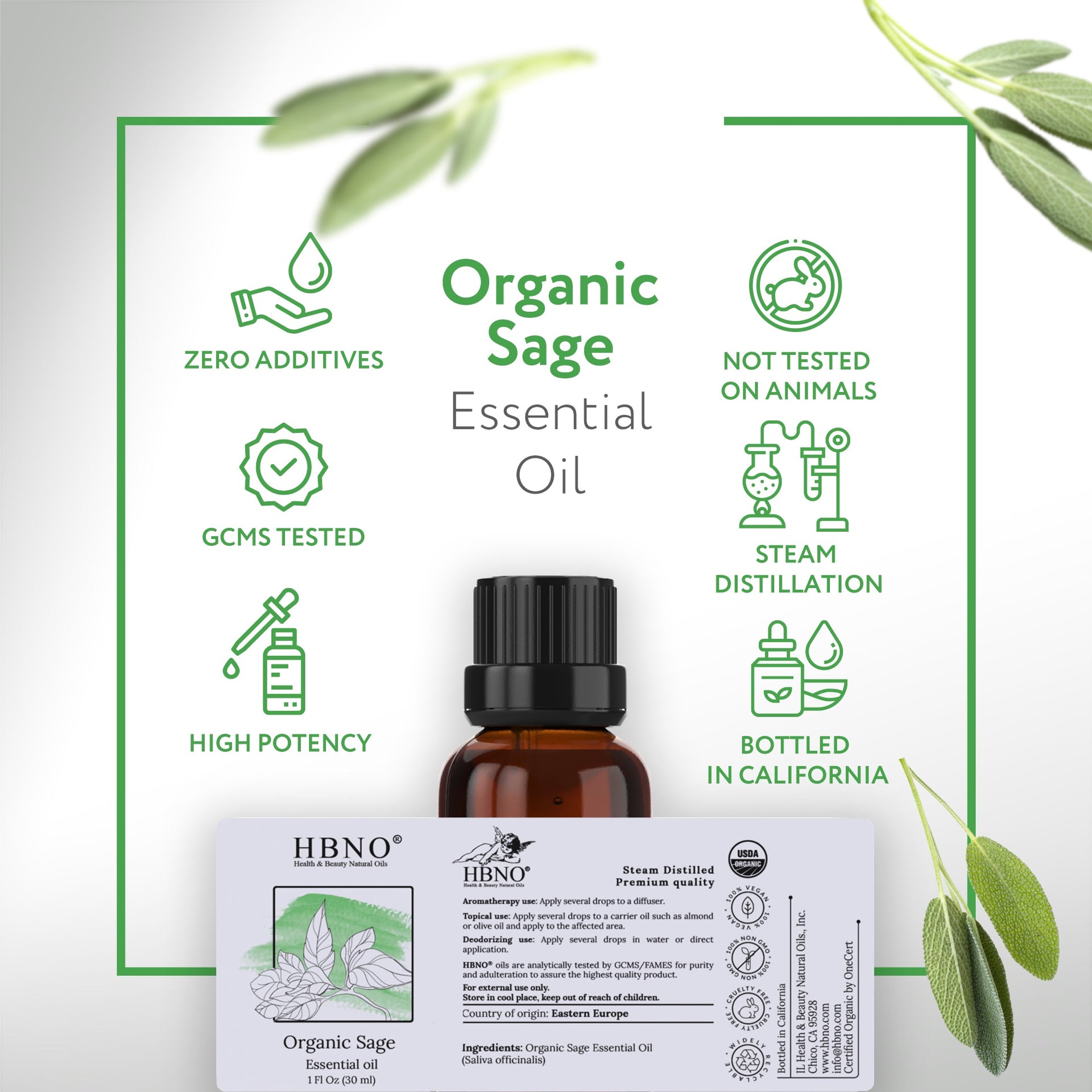 Sage Officinalis Essential Oil Organic