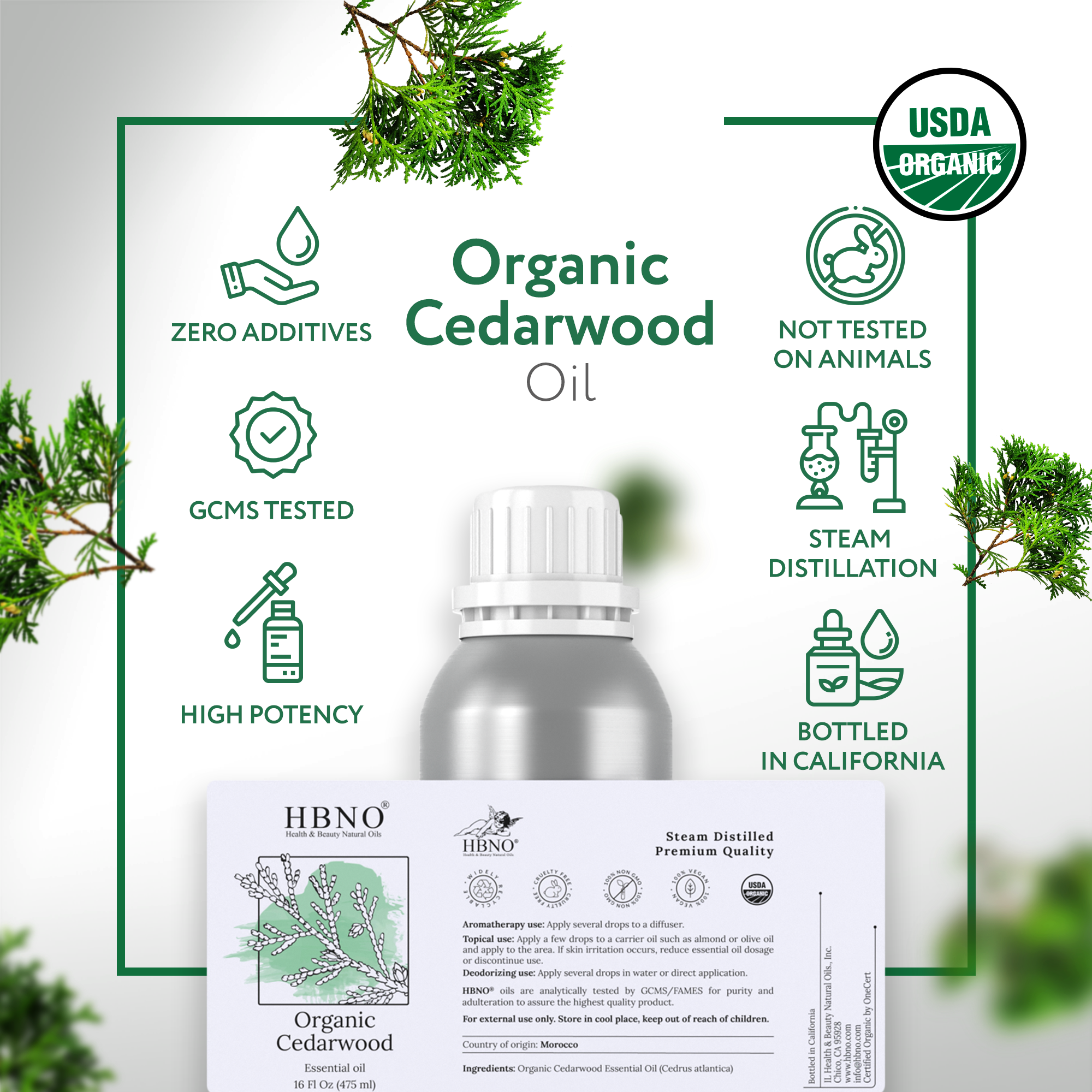 Cedarwood Atlas Essential Oil Organic