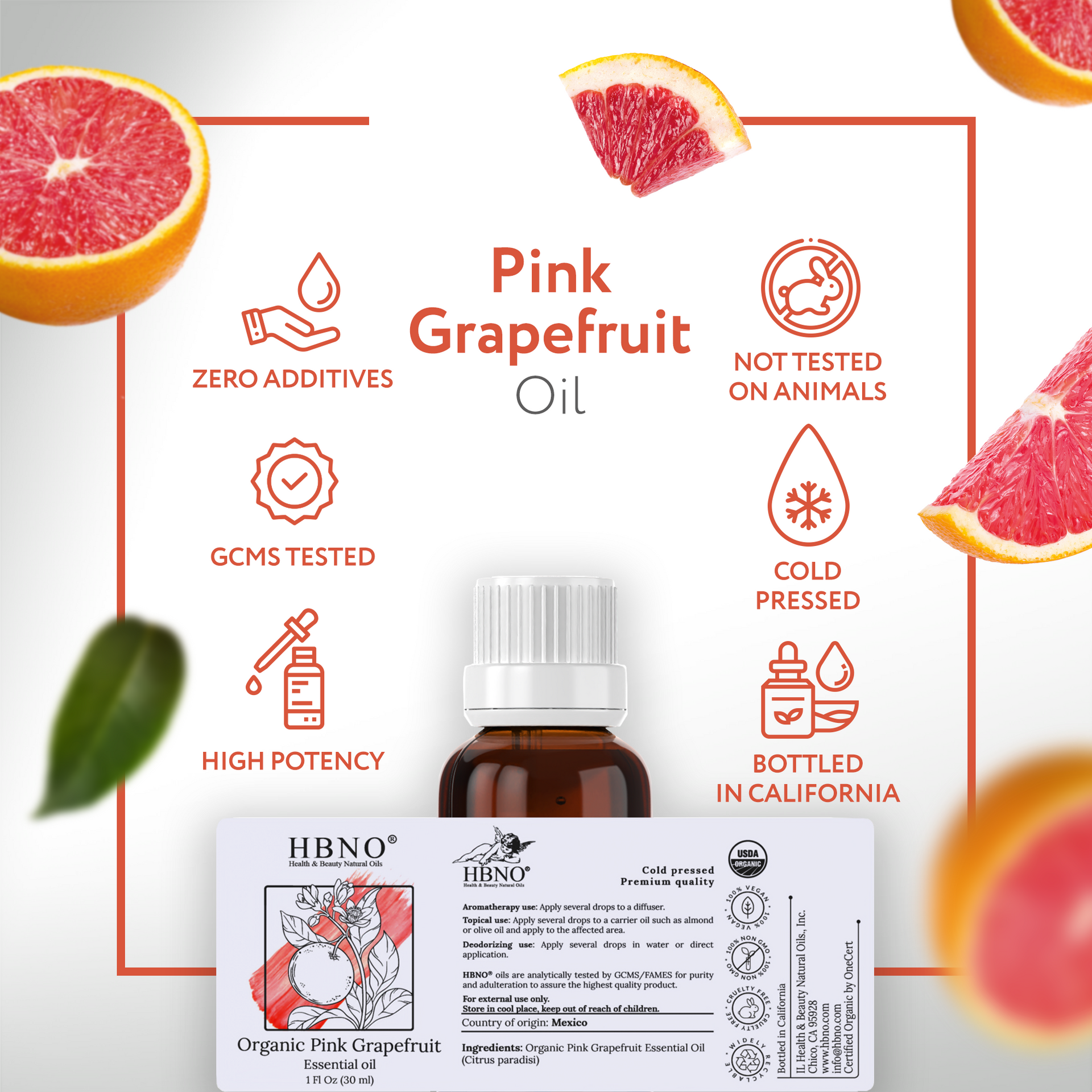 Grapefruit Pink Essential Oil Organic