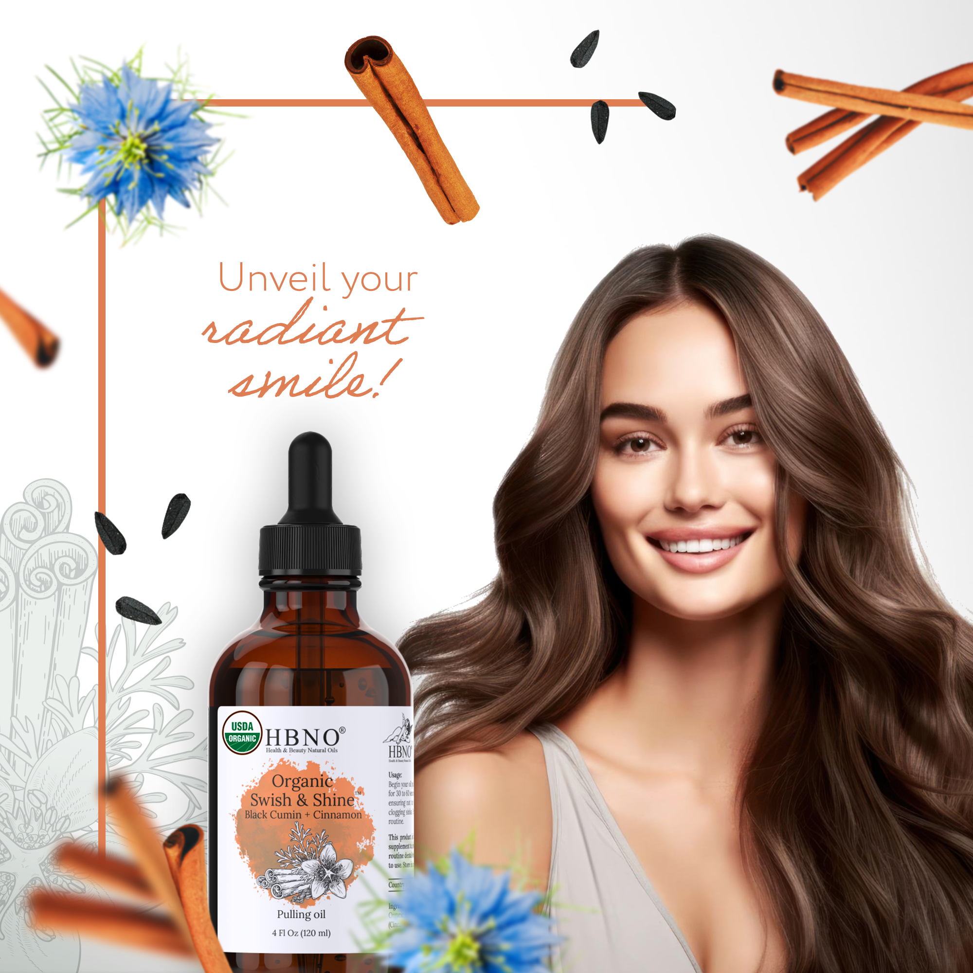 Organic Swish & Shine Black Cumin + Cinnamon