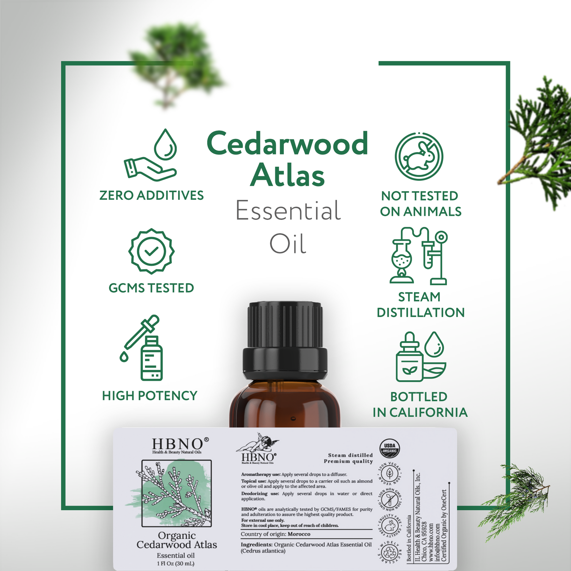 Cedarwood Atlas Essential Oil Organic