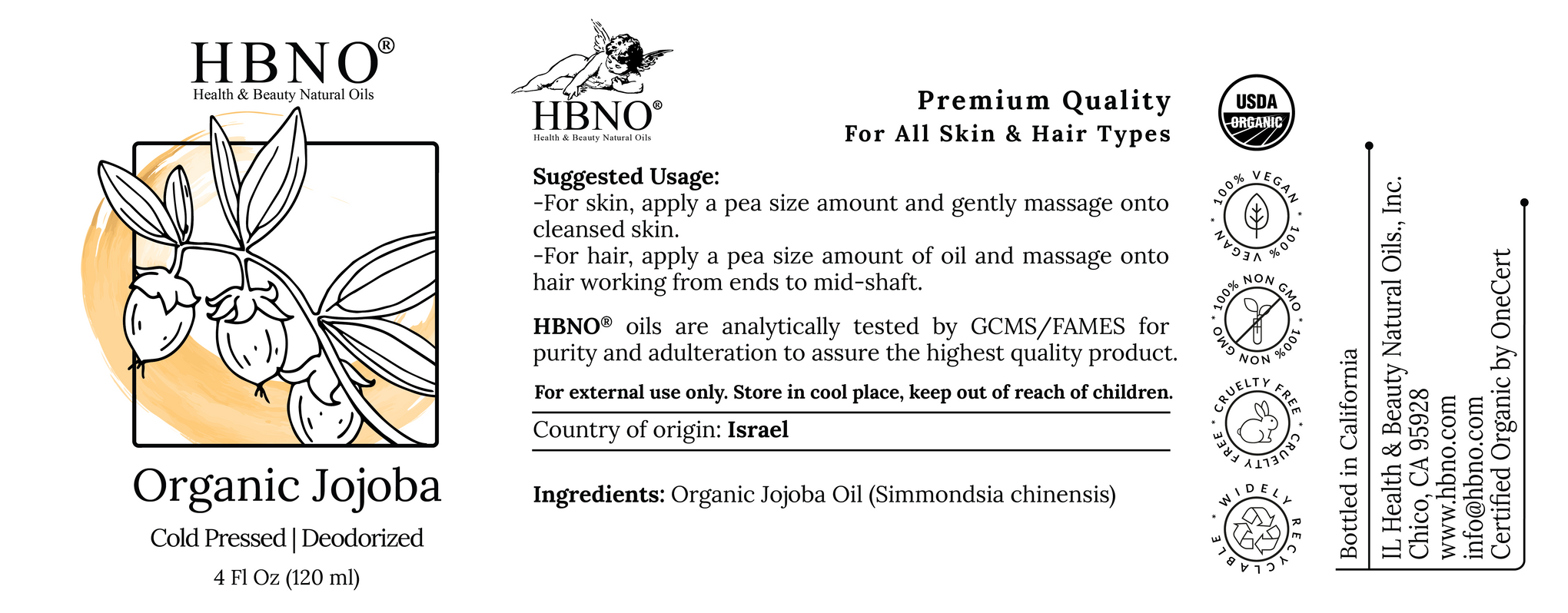 Jojoba Carrier Oil Refined Organic